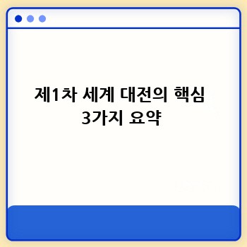 제1차 세계 대전의 핵심 3가지 요약