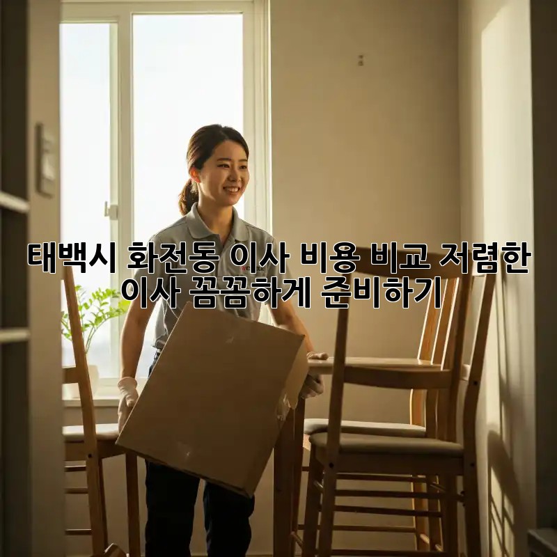 태백시 화전동 이사 비용 비교: 저렴한 이사, 꼼꼼하게 준비하기! 💰🏠