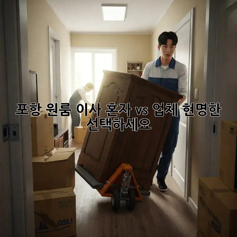 포항 원룸 이사, 혼자 vs 업체? 현명한 선택하세요!