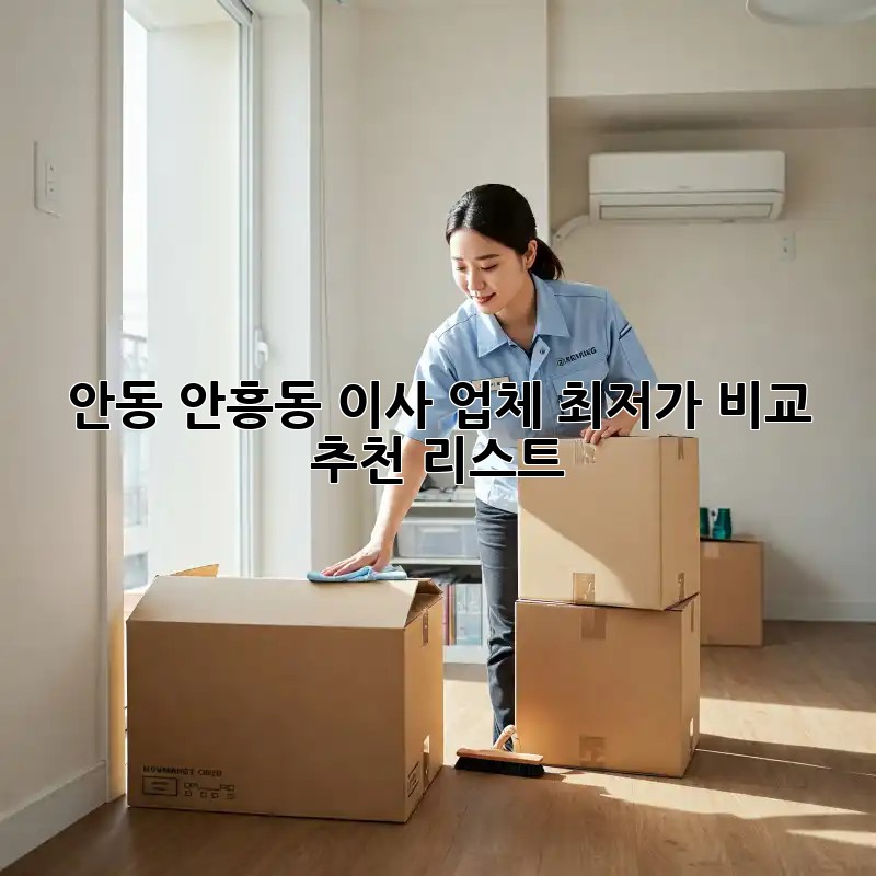 안동 안흥동 이사 업체, 최저가 비교 & 추천 리스트